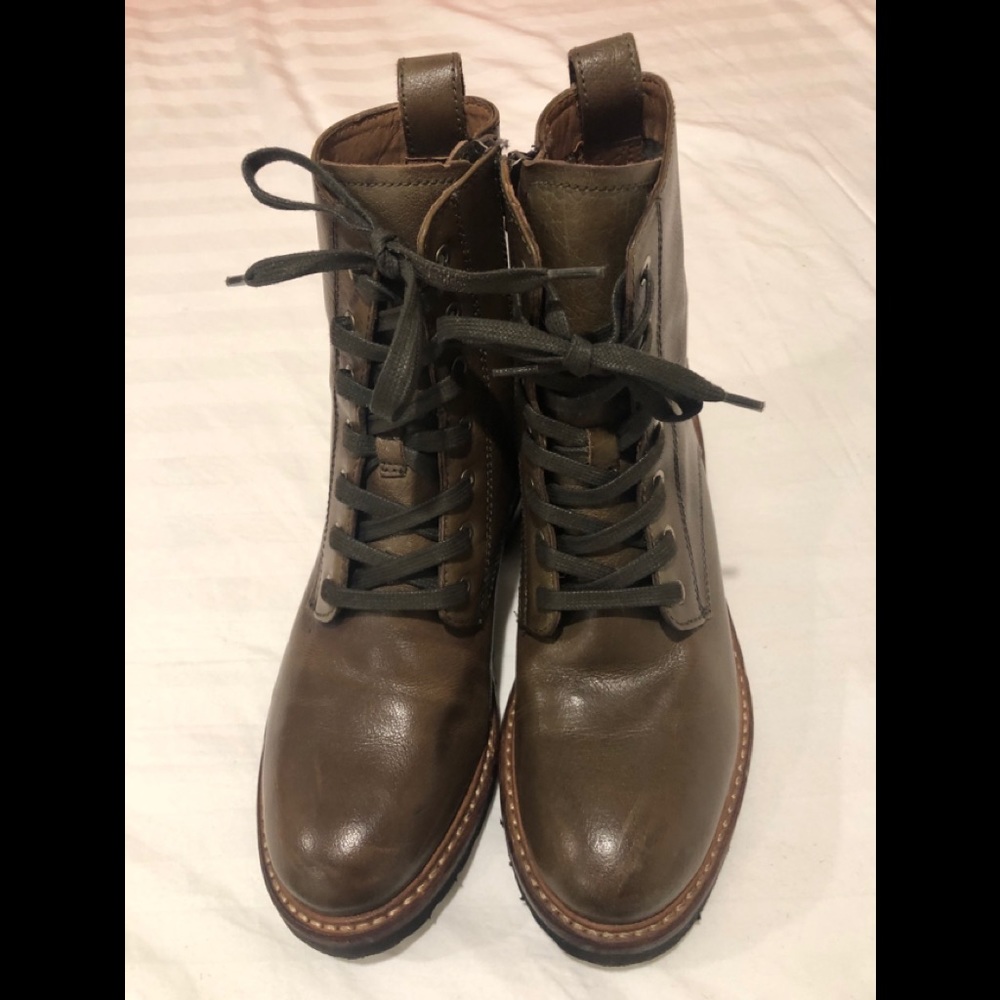 Barely Worn Frye Ella Moto Lace Boot.